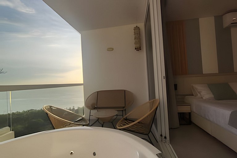 Bello y confortable Loft 150 Vista al Mar para 2