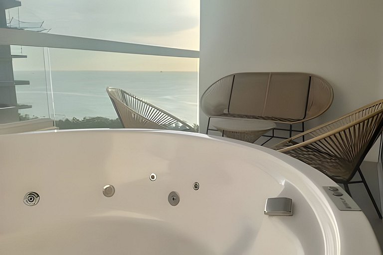 Bello y confortable Loft 150 Vista al Mar para 2