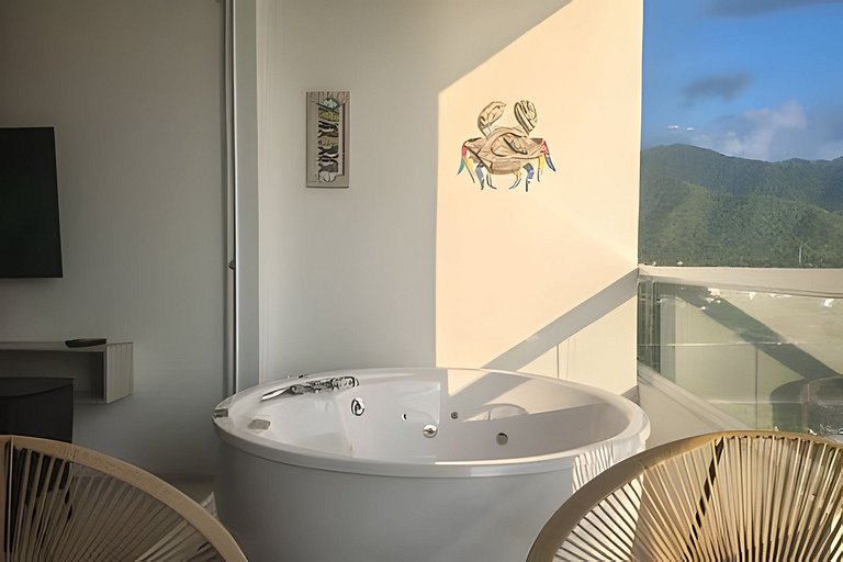 Bello y confortable Loft 150 Vista al Mar para 2