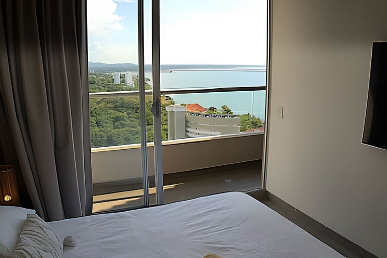 Hermoso Apartaestudio con Vista al Mar T1-187