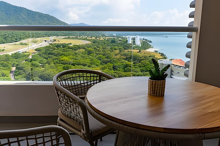 Hermoso Apartaestudio con Vista al Mar T1-187