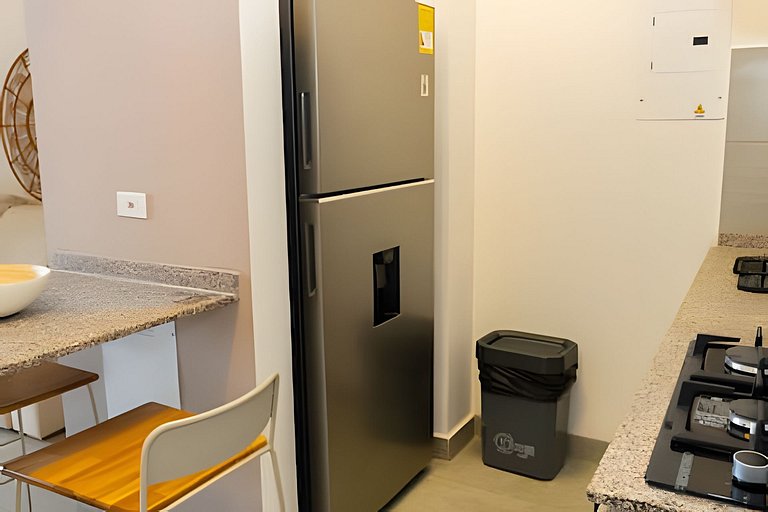 Hermoso Apartaestudio con Vista al Mar T1-187