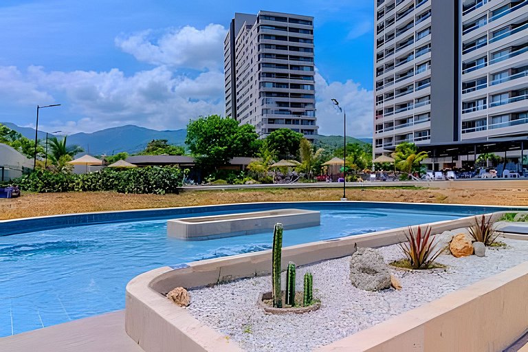 Bello Apartamento con Vista al Mar SM T1-168