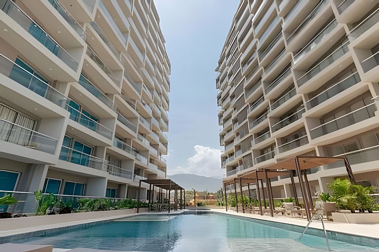 Bella Suite Playa Dormida 82S piscina vista al mar