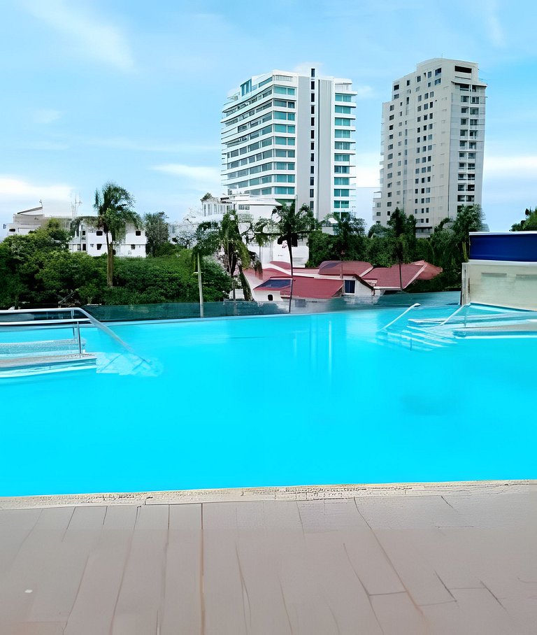 Tayrona Beach/Bello Apartamento/Balcón y piscina