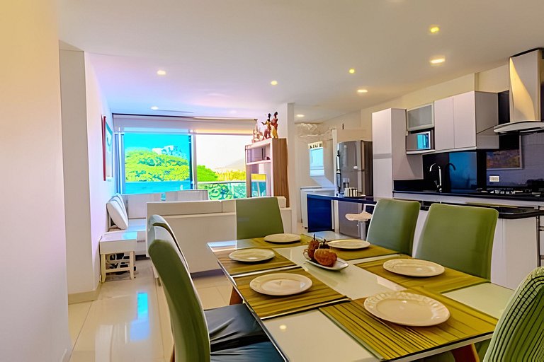 Tayrona Beach/Bello Apartamento/Balcón y piscina