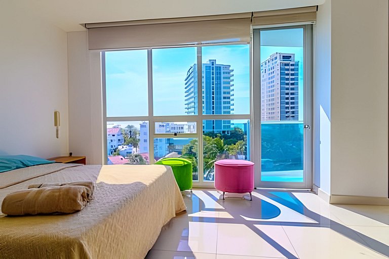 Tayrona Beach/Bello Apartamento/Balcón y piscina